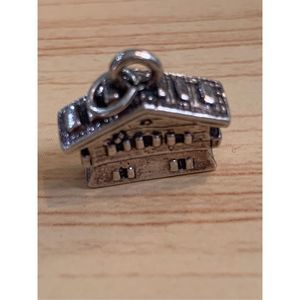 .925 Chalet House Sterling Silver Jewelry Charm